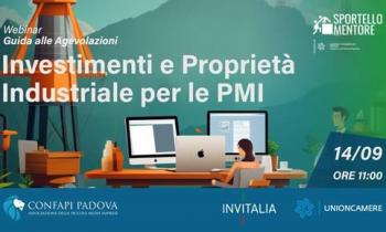 GIOVEDÌ 14 SETTEMBRE ORE 11,00: WEBINAR CONFAPI PADOVA SU 'FONDI SVILUPPO BREVETTI’