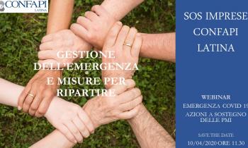 SOS IMPRESE 4: WEBINAR SU GESTIONE EMERGENZA E MISURE PER RIPARTIRE