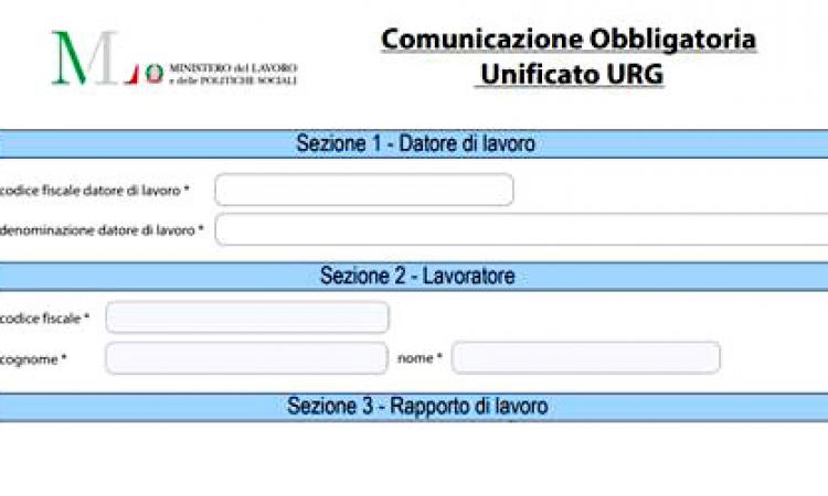 UNIURG: online applicativo per invio comunicazione sintetica d'urgenza