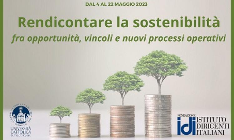 RENDICONTARE LA SOSTENIBILITÀ, A MAGGIO IL CORSO DI FORMAZIONE DA FONDAZIONE IDI E UNICATTOLICA