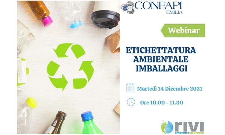 Webinar "ETICHETTATURA AMBIENTALE IMBALLAGGI" - Martedì 14 Dicembre ore 10.00