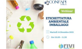 Webinar "ETICHETTATURA AMBIENTALE IMBALLAGGI" - Martedì 14 Dicembre ore 10.00