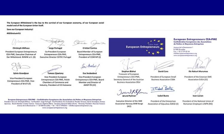 UE. APPELLO DI CONFAPI E 11 ASSOCIAZIONI PMI EUROPEE: SI RISCHIA DECLINO INDUSTRIALE