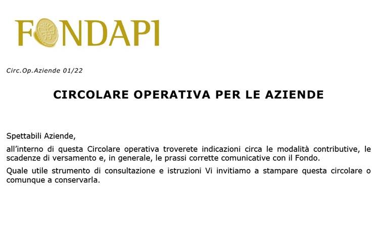 Circolare operativa per le aziende