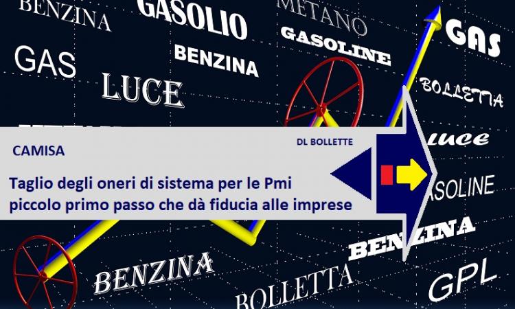 CAMISA: TAGLIO ONERI DI SISTEMA PER PMI PRIMO PICCOLO PASSO, BENE GOVERNO
