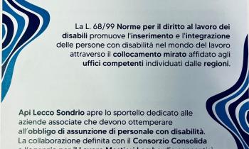 Attivo in Api lo sportello per l’inserimento al lavoro delle persone disabili