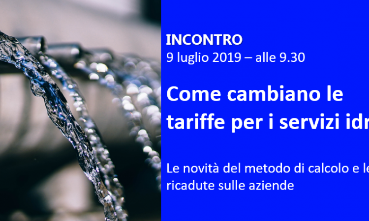 Come cambiano le tariffe dell'acqua