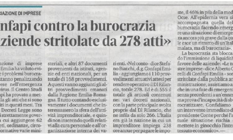 CONFAPI CONTRO LA BUROCRAZIA "AZIENDE STRITOLATE DA 278 ATTI"