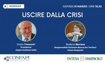 Giovedì 31 marzo ore 18:30: Webinar Confapi-Intesa Sanpaolo "Uscire dalla crisi"