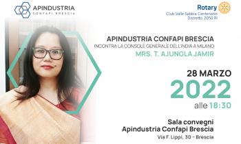 LA CONSOLE T.AJUNGLA JAMIR VISITA LA SEDE DI APINDUSTRIA CONFAPI BRESCIA