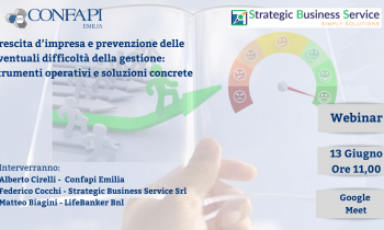 Webinar "CRESCITA D'IMPRESA E PREVENZIONE DELLE EVENTUALI DIFFICOLTA' DELLA GESTIONE" - 13/06/2023 ore 11.00