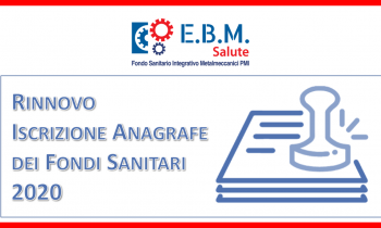 Rinnovo Iscrizione EBM Salute all'Anagrafe Dei Fondi Sanitari