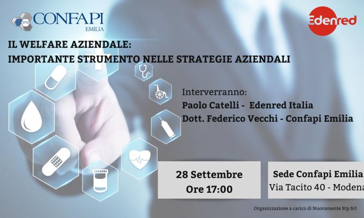 Incontro: "IL WELFARE AZIENDALE: IMPORTANTE STRUMENTO NELLE STRATEGIE AZIENDALI" - Giovedì 28/09/2023 ore 17:00